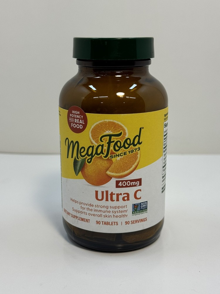 MegaFood Ultra C 400 mg Vegan Immune Support Supplement W/ Vitamin C 90 Tablets
