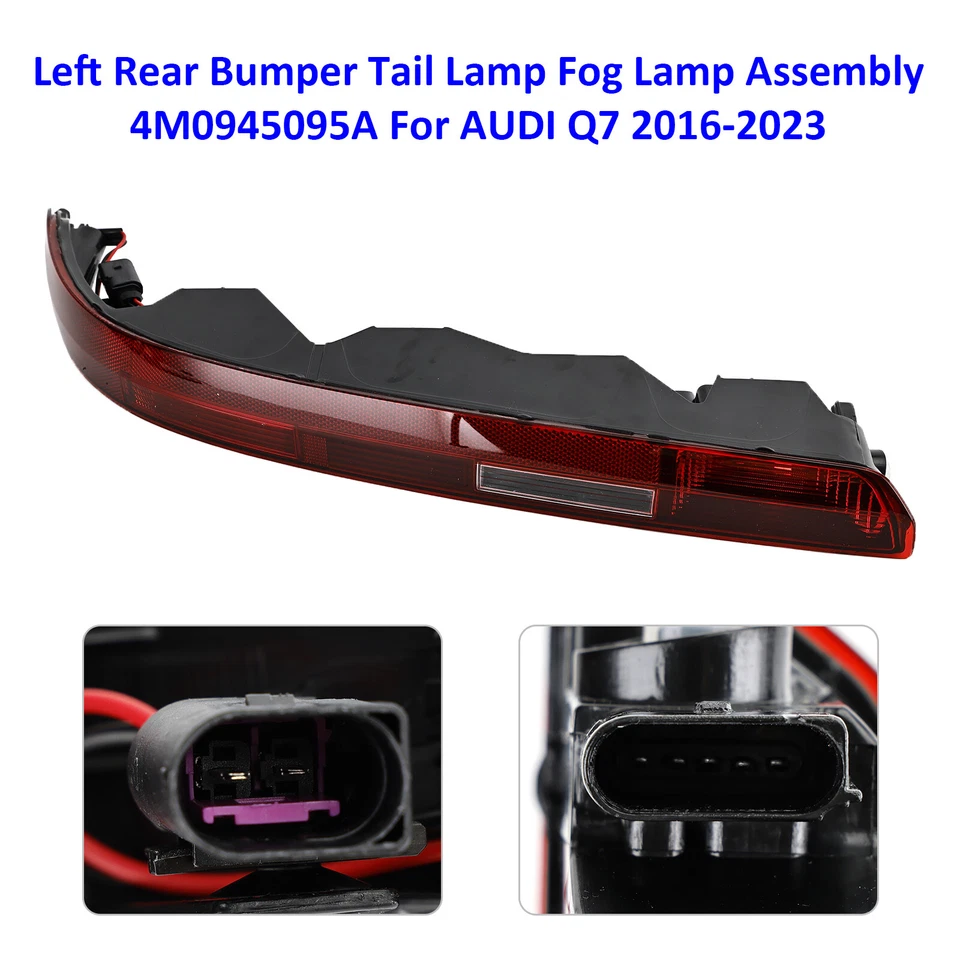 Left Rear Bumper Tail Lamp Fog Lamp Assembly 4M0945095A For AUDI Q7 2016-2023 U Foto 4 de 4