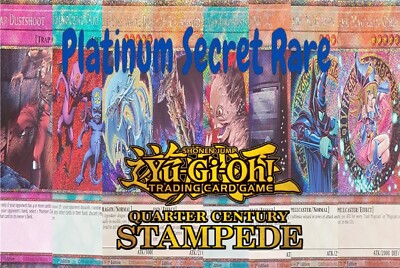 Yugioh Quarter Century Stampede RA04 Platinum Secret Rare 1st MINT