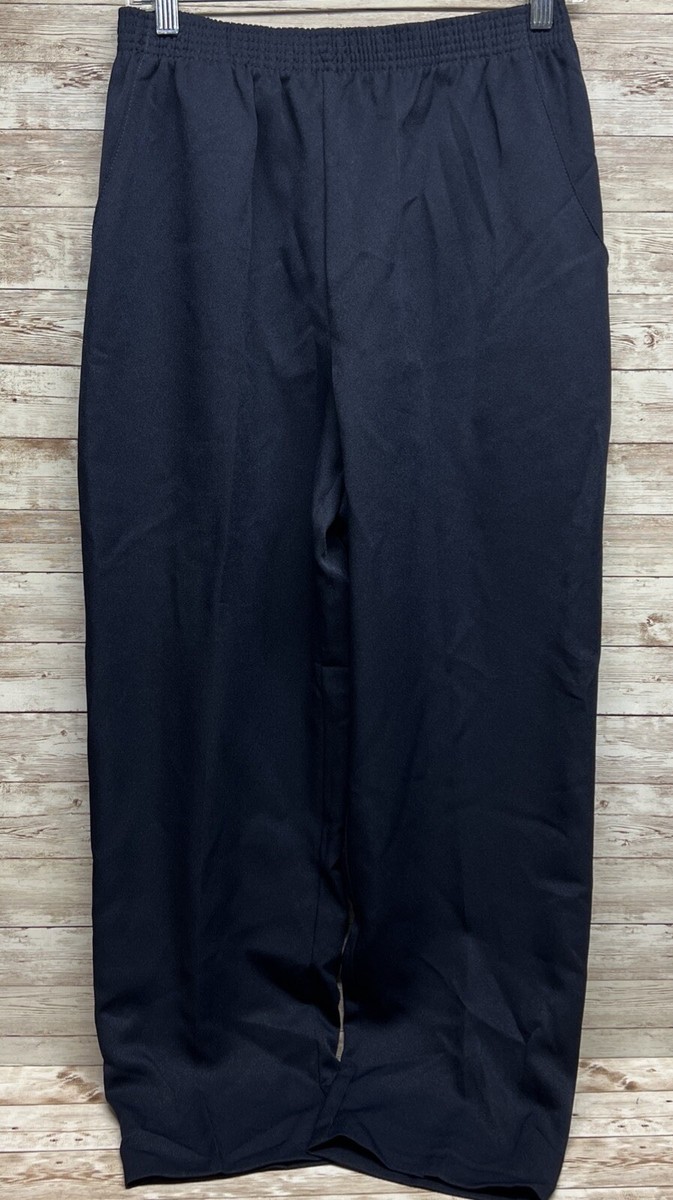 Briggs New York Women Navy Blue Pull On Elastic Waist Dress Pants
