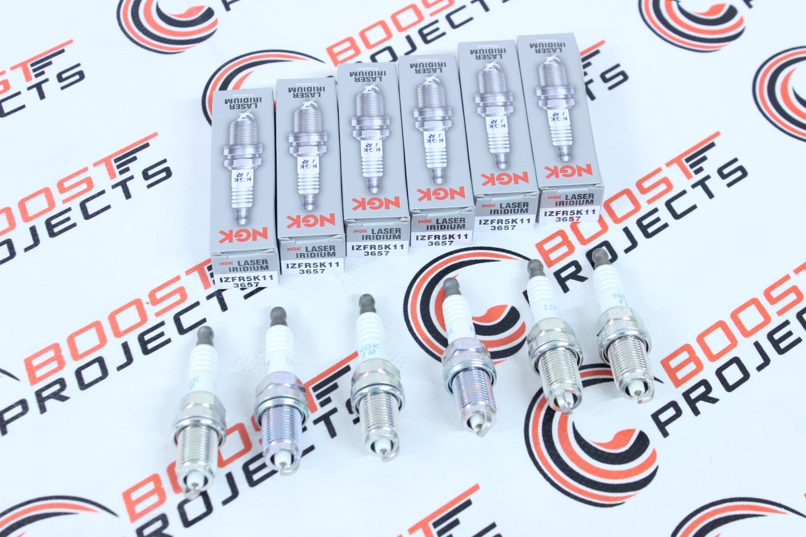 NGK Spark Plug-Laser Iridium Hex Size 5/8 Thread Size 14mm IZFR5K11 Set of 6