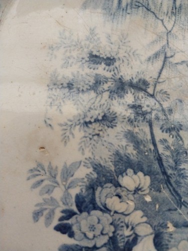 Antique Opaque China "Genevese" 15.5"x13" Meat Platter C. 1830s. See Description - Picture 18 of 24