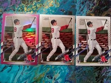2021 Topps Chrome Bobby Dalbec Pink Refractor RC+ Base& Gold Stars