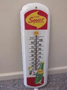 1960’s SQUIRT スクワート ビンテージ 両面 看板 スコアボード Squirt スクワート】ヴィンテージ温度計 50s VINTAGE SQUIRT
