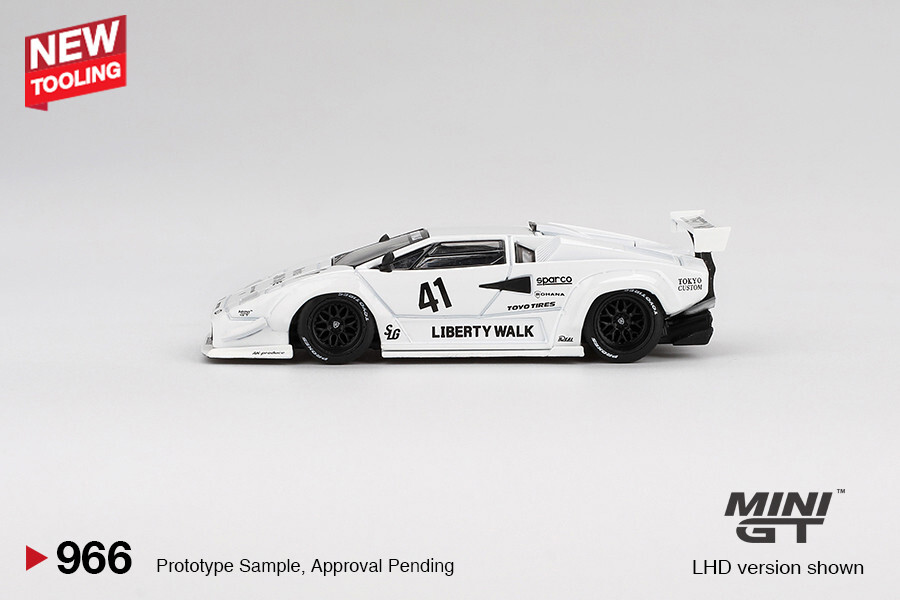 MINI GT Lamborghini Countach LB-WORKS White 2024 Tokyo Auto