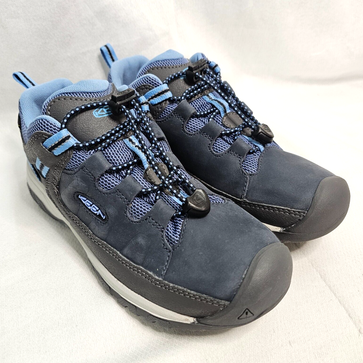 Scarpe da trekking Keen Koven sneakers impermeabili blu grigio 1022922 giovani taglia 2 NUOVE