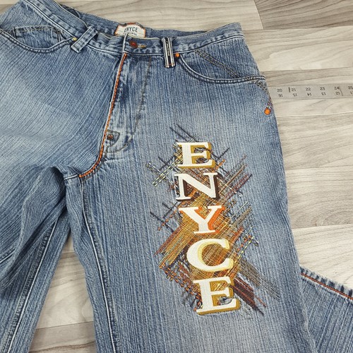 ENYCE jeans Embroidered LOGO Vintage 
