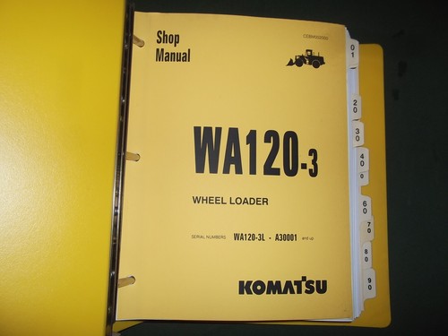 KOMATSU WA120-3L WHEEL LOADER SERVICE SHOP REPAIR BOOK MANUAL OEM ORIGINAL - Picture 2 of 7