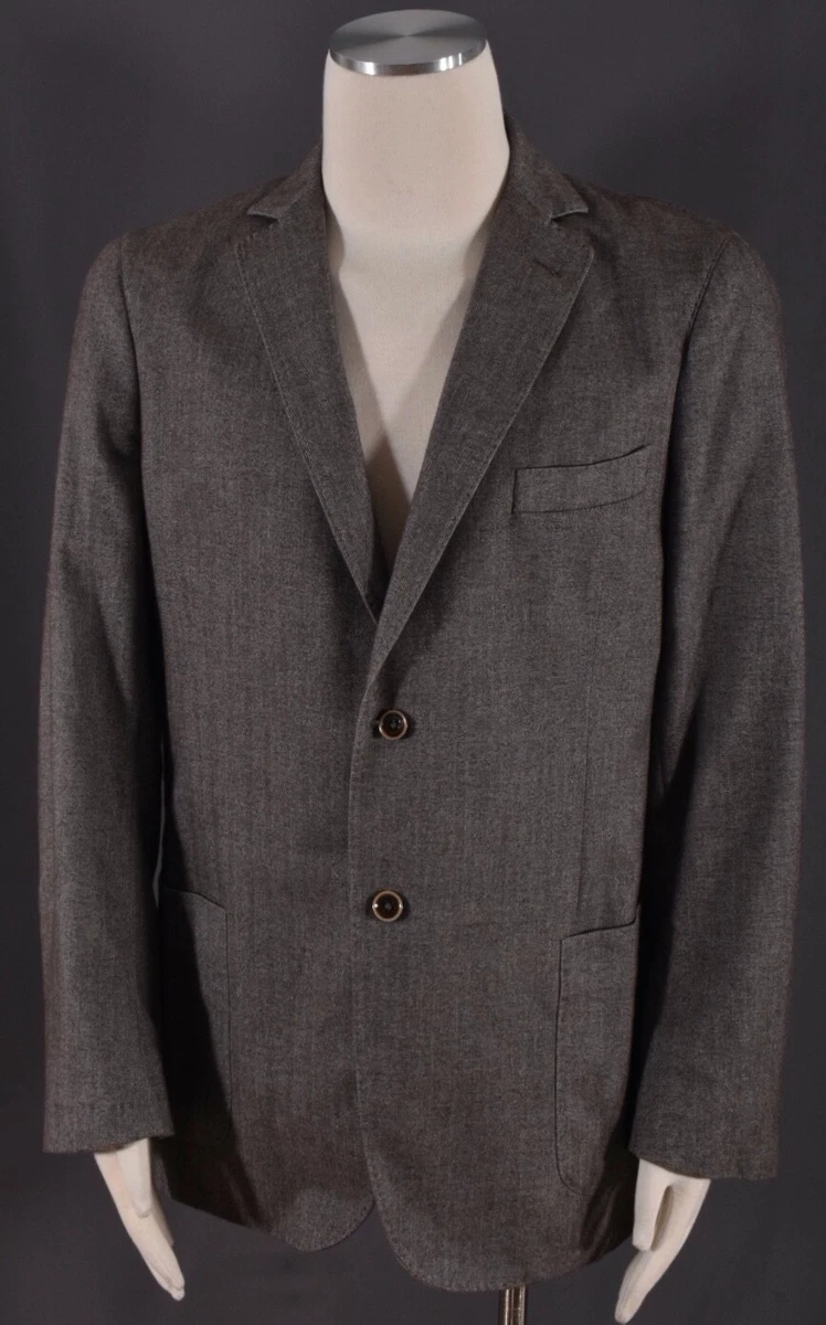 Pedro del Hierro Herribone Tessuti di Sondrio Men's Sport Coat Blazer Size 46 R