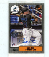 NICK FORTES 2022 Topps Update 1987 Black Parallel Rookie Auto #D /199