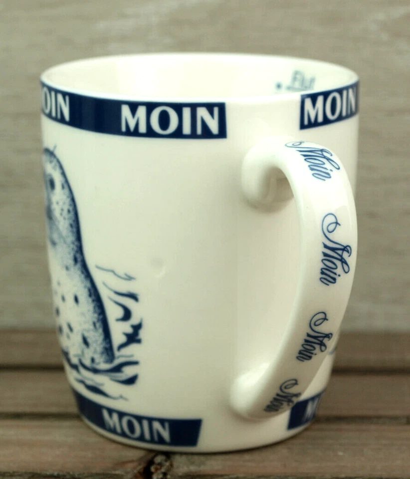 Maritimer Becher Seehund Moin Moin Ebbe Flut 200ml Porzellan Tasse (1254) - Bild 2 von 4
