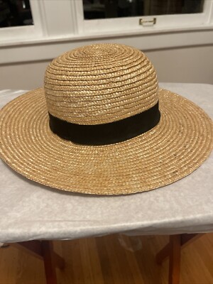 Barneys New York straw hat naturale hat, Made in Italy 
