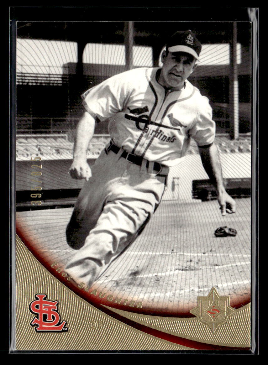 Enos Slaughter #'d /825 - 2005 UD Ultimate Signature Edition #12 HOF Cardinals