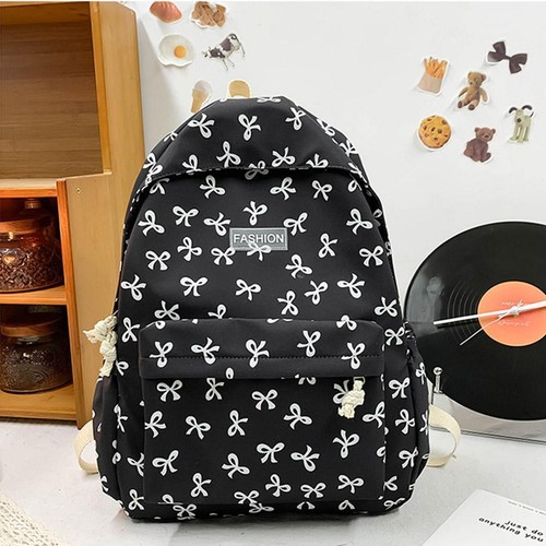 Nylon Schoolbag Cute School Bags for Girls Teen Bow Backpack Causal Travel E9N5 - Picture 9 of 29