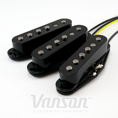 NEU Set Vanson 'Vintage Pro' Alnico V Single Coil Tonabnehmer für Strat  * schwarz