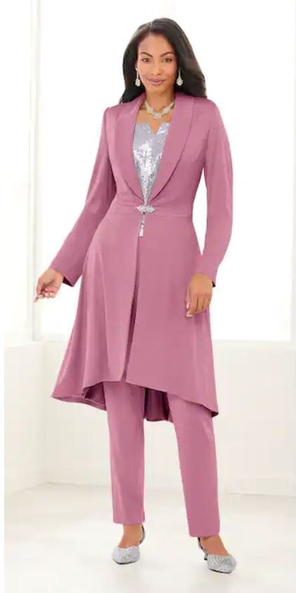 Size Ashro Pink Mauve Formal Wedding Church Dinner Party Samiya Pant Suit