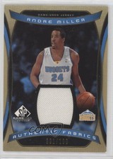 2004-05 SP Game Used Authentic Fabrics Gold 91/100 Andre Miller #AF-AN 00ix