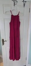 Summer Debenhams Pink Tiered Halter Neck Maxi Dress Size M