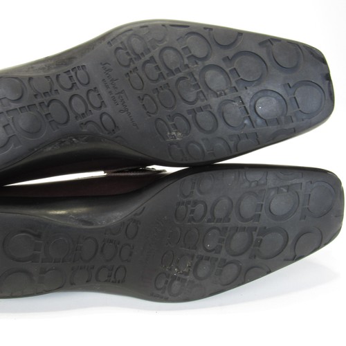 Salvatore Ferragamo Gancini Loafer Shoes Mens Size 9.5 D Brown Leather Slip On - Picture 16 of 18