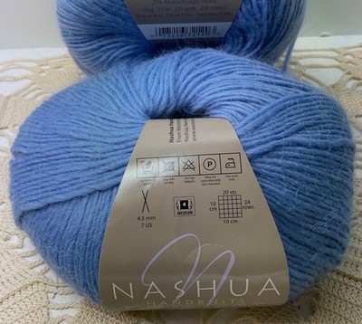 Nashua Creative FocusNewWool/Alpaca Yarn Lot of 2 WorstedCarolina Blue CFW 3686