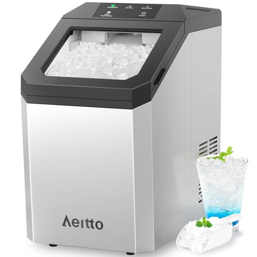 Aeitto Nugget Ice Maker, 55lbs/Day, Stainless Steel - WBJ-15NC - NEW