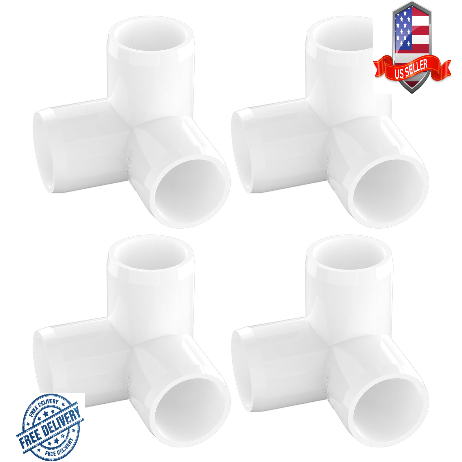 1 1/4 Inch PVC Fittings 3 Way Elbow Tee Schedule 40 Greenhouse DIY Furniture