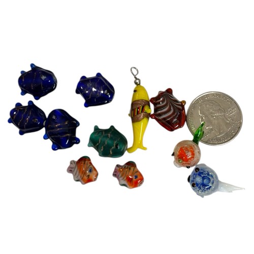 Glass Porcelain Fish Beads for Jewelry Making Fish Beads
