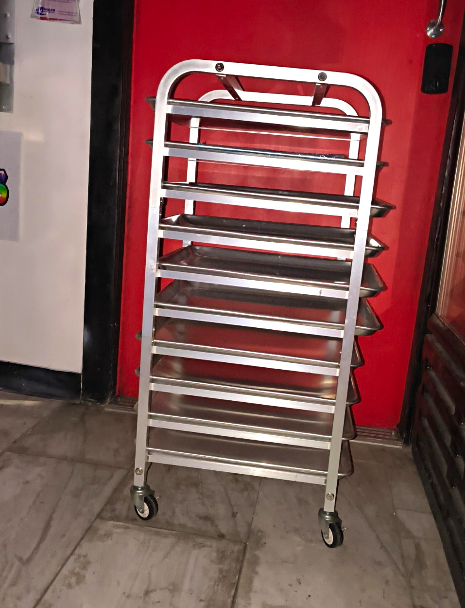 Homelio 10-Tier End Load Bun Pan Rack w/ Wheels, Full Height, 1/2 & 1/4