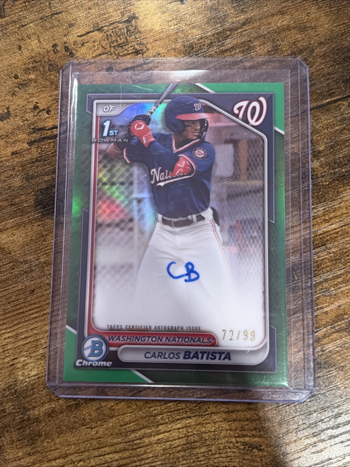 2024 Bowman Chrome - Prospect Auto Carlos Batista #CPA-CB Green Refractor /99
