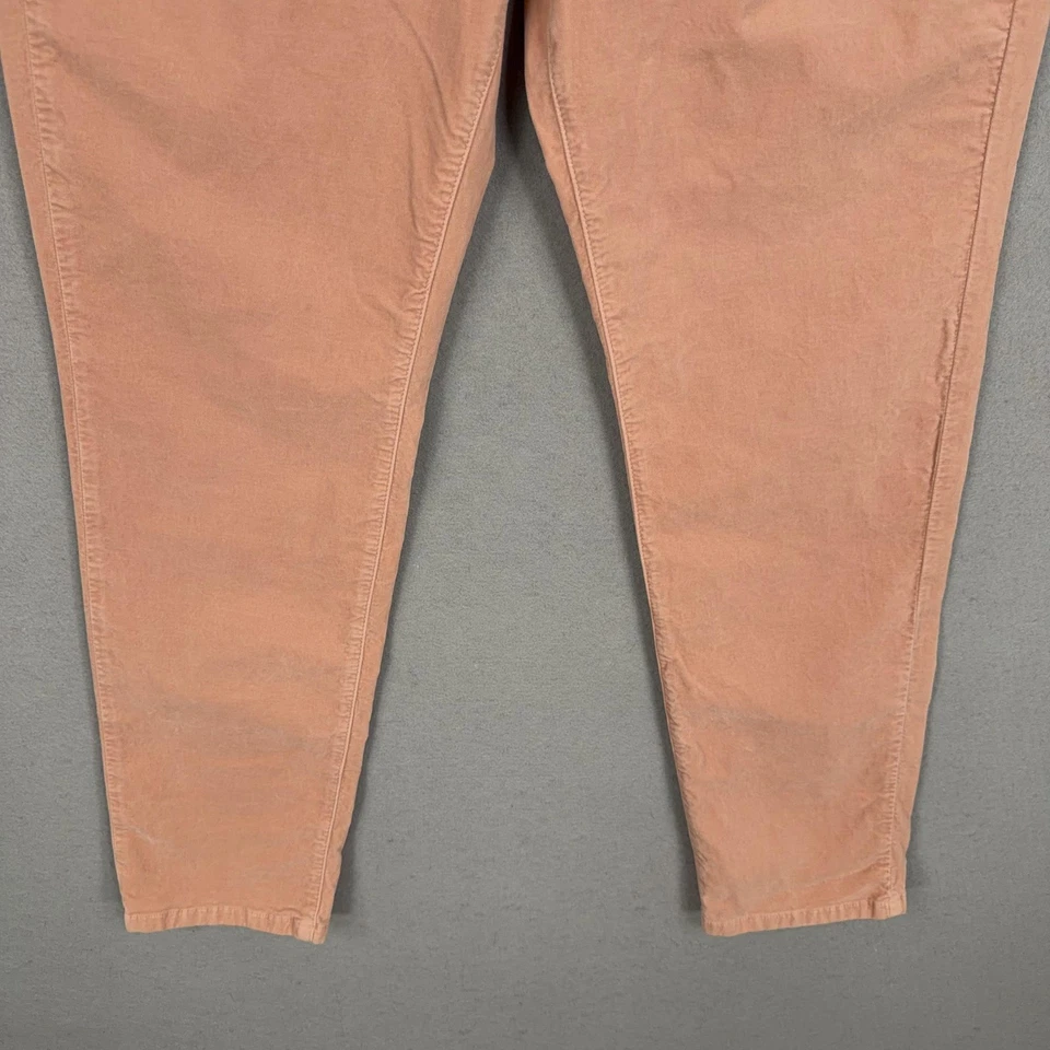 Pantalones de mezclilla informales chinos al tobillo elásticos melocotón rosa 14 para mujer J McLaughlin Foto 3 de 4