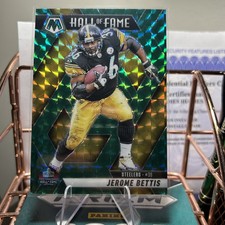 2025 Panini Mosaic Hall Of Fame Jerome Bettis #298 Green Mosaic Prizm 