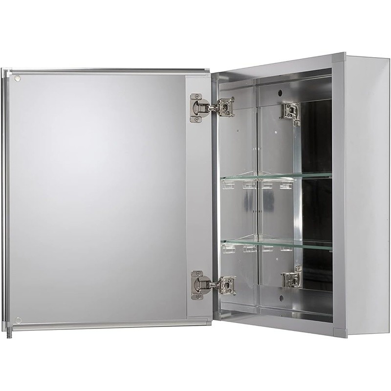 Hang N Lock Bathroom Medicine Cabinet Adjustable Shelves Mirror Bevelled Edge US
