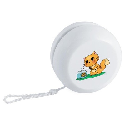 'Cute Kitten Fishing' Retro Style Yo-Yo (YY00055958)