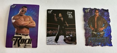 The Rock 3 Pc Lot Stickers Dwayne Johnson World Wrestling Federation