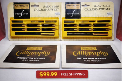 Osmiroid Calligraphy Basic 6 Nib Set ×2 | Vintage UK | NOS | Free Shipping
