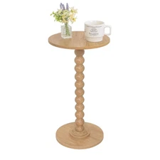Small Side Table, Drink Table for Small Spaces, Modern Martini Table with Sol...