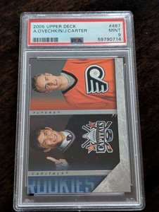 2005-06 Upper Deck ALEXANDER OVECHKIN Rookie RC Young Guns Checklist # 487 PSA 9