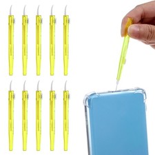 10 Pcs Phone Charge Port Cleaning Tool Kit Anti-Clogging Mini Brushes Yellow
