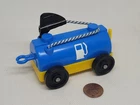 Vintage Fisher Price little people blue/yellow jetport FUEL car for tram set