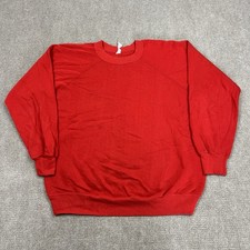 Vintage 60s 70s Sportswear Crewneck Raglan Sweatshirt Mens XL Cotton Acrylic