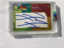 Jake Fox 2025 Historic Autograph Co 1/1 MLB Player Autographed Baseball Card 