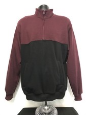 H&M DIVIDED Sweatshirt Mens Sz M Quarter Zip Fleece Made in USA