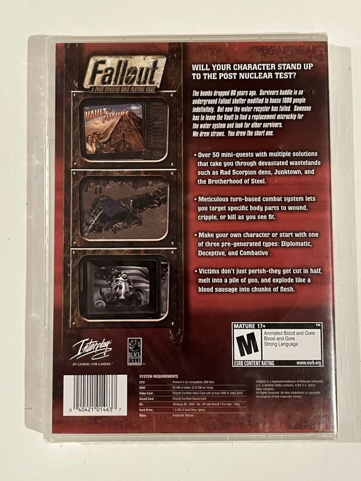Fallout 1999 Sealed PC Game Interplay Windows 98/2000 Nice Shape - Image 2 of 4