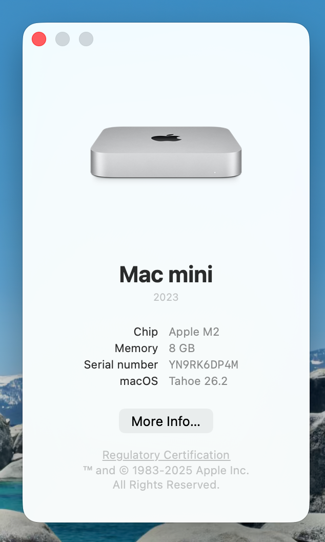 2023 Apple Mac Mini M2 3.5GHz 8GB RAM 512GB SSD - Silver - A2686
