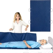 Waterproof Positioning Bed Pad with 4 Strap Handles Incontinence Bed Pad 34"x52"