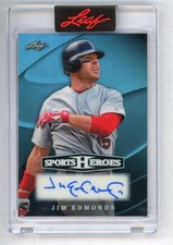 Jim Edmonds 2026 Leaf Sports Heroes Auto #BA-JE1 Serial #d 1/5