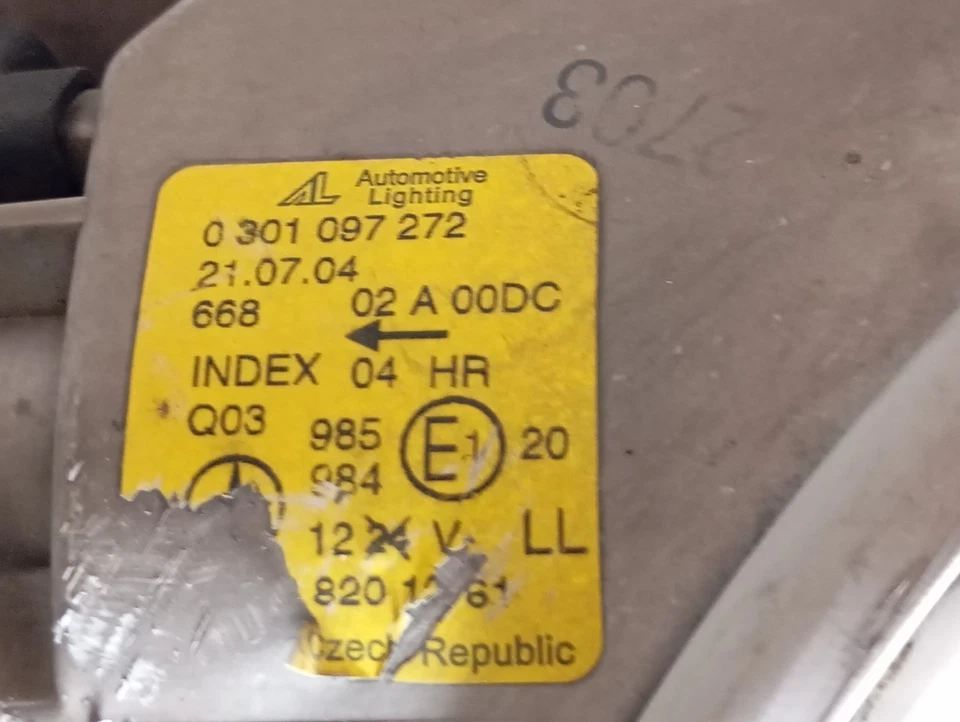 Mercedes Benz SLK R170 Phare Xénon Droit Complet A1708201261 Phare - Photo 3/4