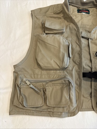 Redington Fly Fishing Vest AdultS/M Mesh Utility Pockets Outdoors Khaki EUC - Picture 7 of 13