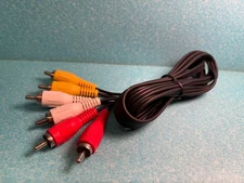 Red Yellow White Audio Video Male AV Cable 5ft Silver Plated 3RCA L+R+V HDTV DVD