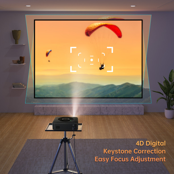 VANKYO 4K Projector 50000LMS Native 1080P 4D 5G WiFi Video Home Theater Cinema